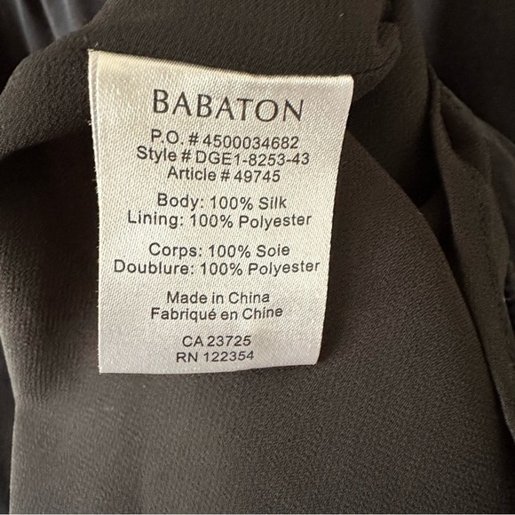 Babaton-100% Silk Cut Out Top Midi Dress (Size:Small) - Picture 8 of 9